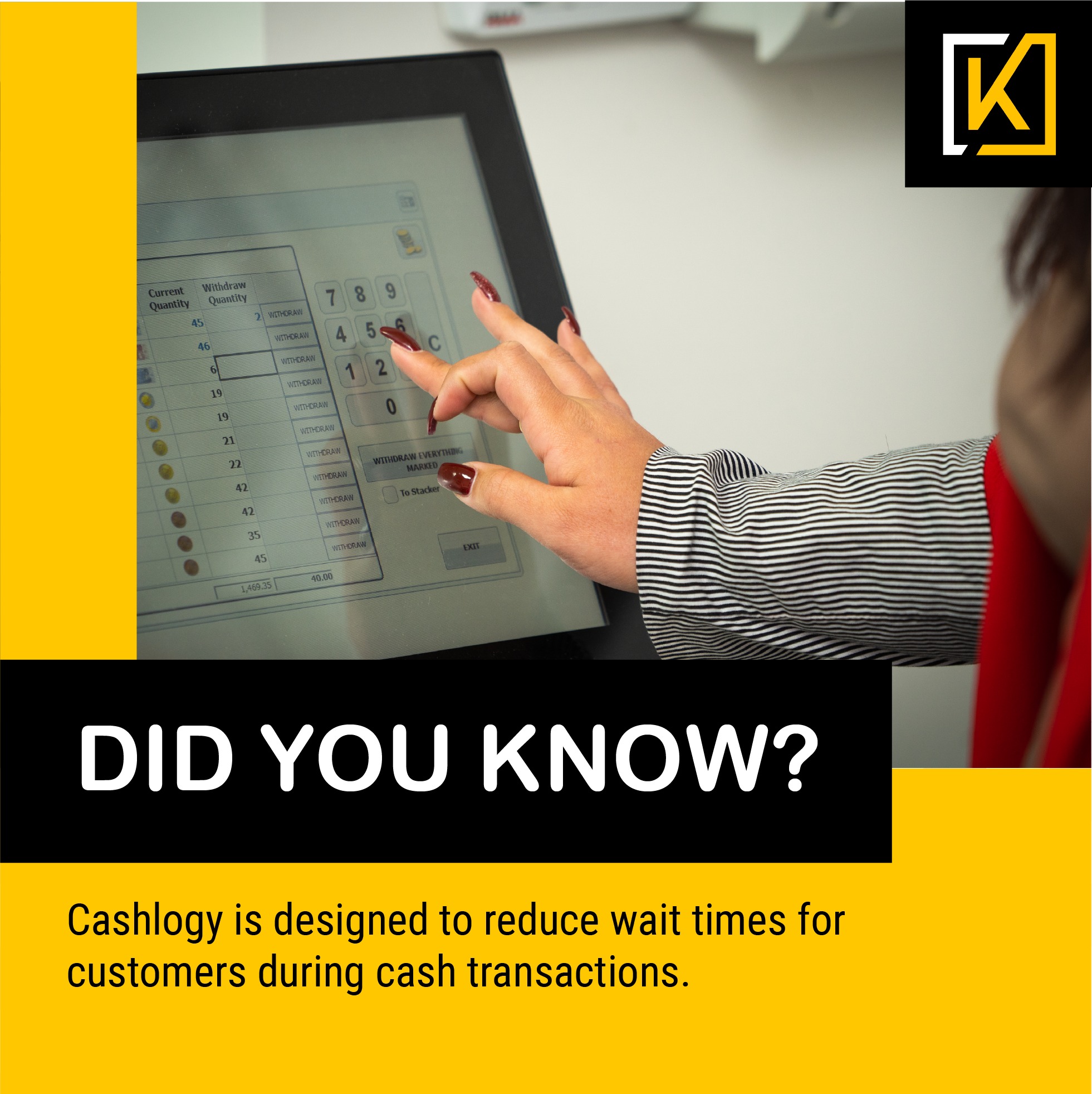 Cashlogy speeds up cash transactions, reducing customer waiting time