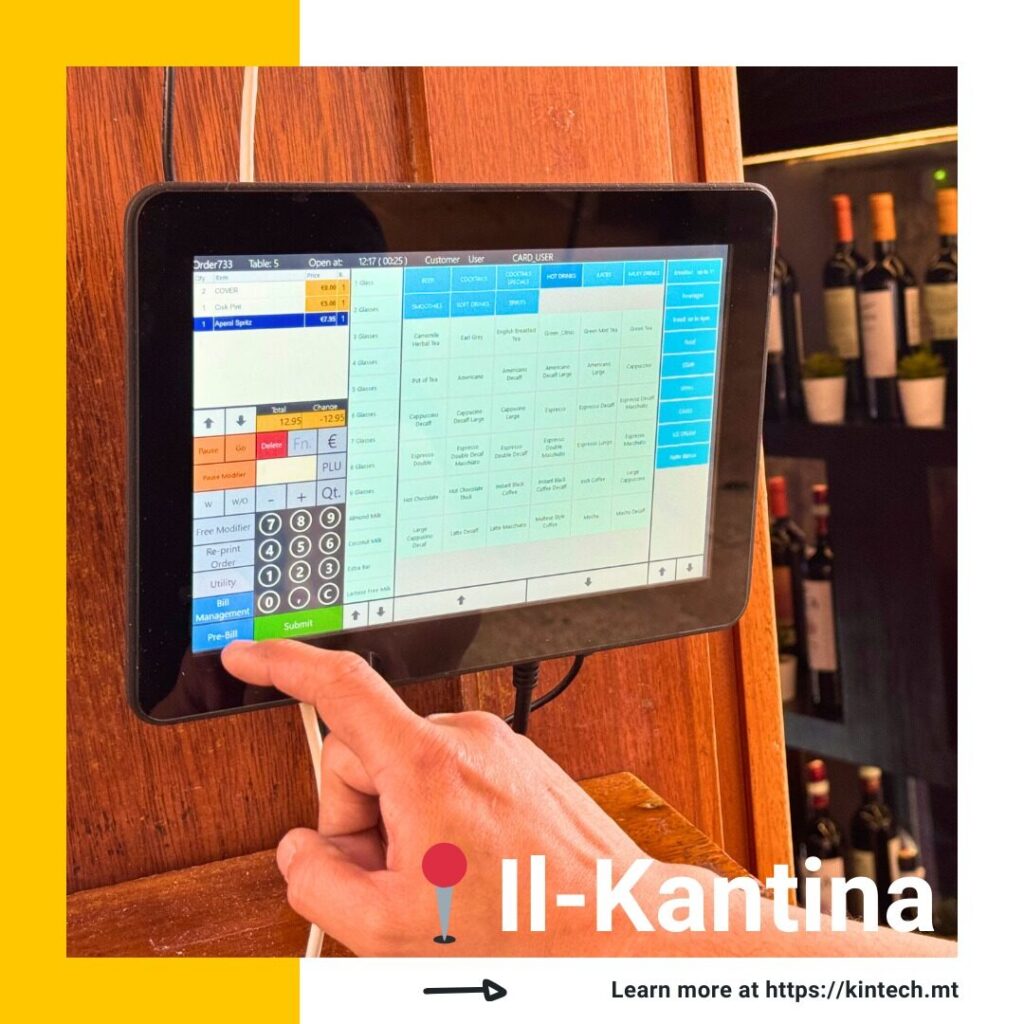 Showcasing our installation in Valletta at Kantina Café – Wine, Valletta